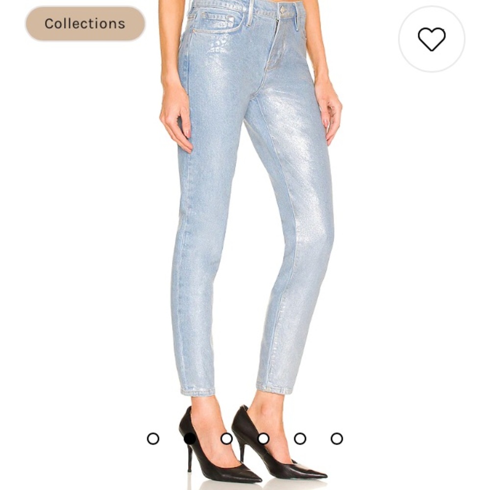 FRAME Le Skinny De Jeanne in Chrome